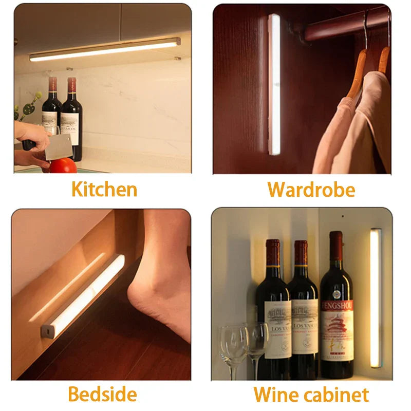 LED Bewegungssensor Licht, drahtlos, einfach zu installieren, ideal für Küche, Schlafzimmer, Bad.