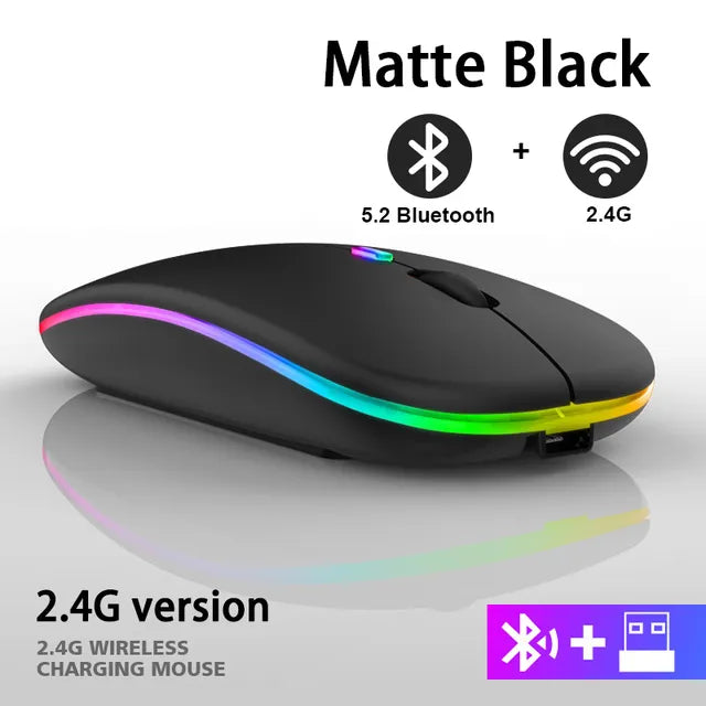 Praktisches Computerzubehör: Kabellose LED Maus, Bluetooth, wiederaufladbar, für Büro & Gaming.