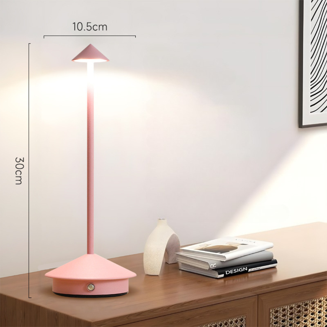 Flexible Design Tischleuchte LED, kabellos, Akku, perfekt für Akzentbeleuchtung im Raum.