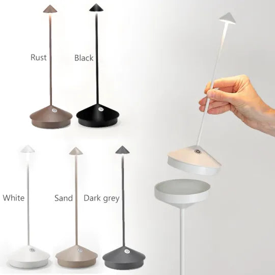 Robuste, wasserfeste LED Tischlampe Serenity. Optimal für den Aussenbereich, Pool oder Gartenparty.