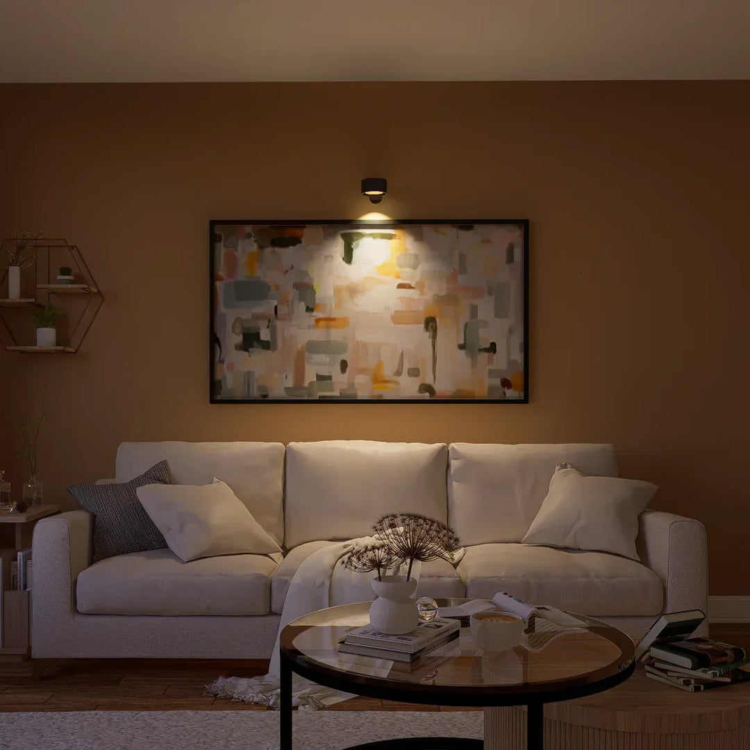 Kabellose LED Nachtlampe für Schlafzimmer, dimmbar, 360° schwenkbar, wiederaufladbar mit USB.