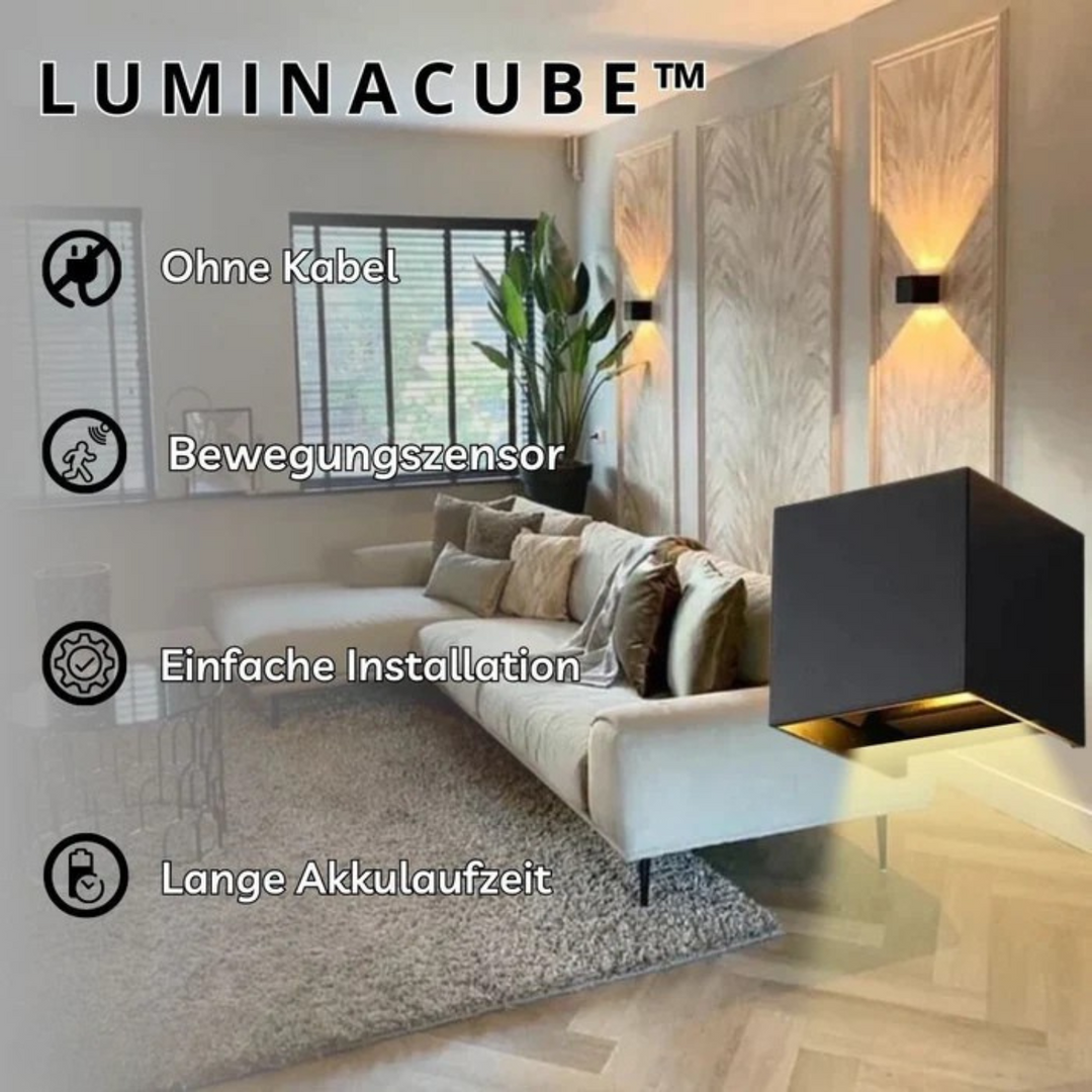 Kabellose LED-Wandlampe modern, mit Bewegungssensor, ideal für Flur oder Treppenhaus.