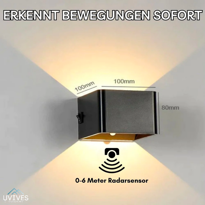 Elegante kabellose Wandleuchte LED, Bewegungssensor aktiviert Licht für Flurbeleuchtung.