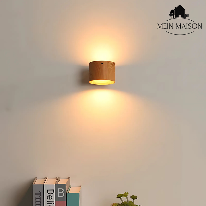 Vielseitige kabellose LED Design Lampe in Weiß, skandinavischer Stil, akkubetrieben für jede Wand.