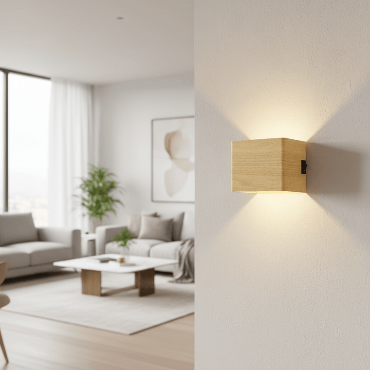 Elegante kabellose LED-Wandleuchte mit warmweißem, einstellbarem Licht für stilvolle Wandbeleuchtung.
