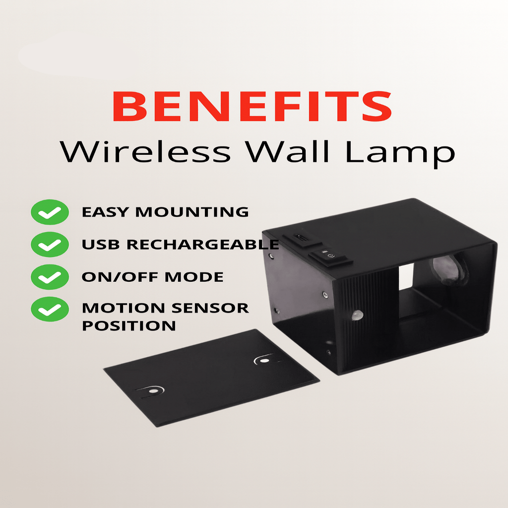 Vielseitige kabellose LED-Wandleuchte mit Akku, einstellbarem Lichtkegel und warmweißem Licht für jeden Raum.