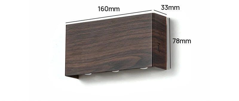 LUMITOUCH Touch-Leselampe kabellos, dimmbar mit Akku, modernes Design in hellem Holz.