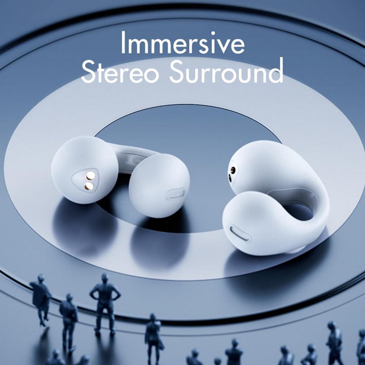 Innovative Knochenschall-Ohrhörer Open-Ear, liefern klaren Sound & Freisprechfunktion für unterwegs.