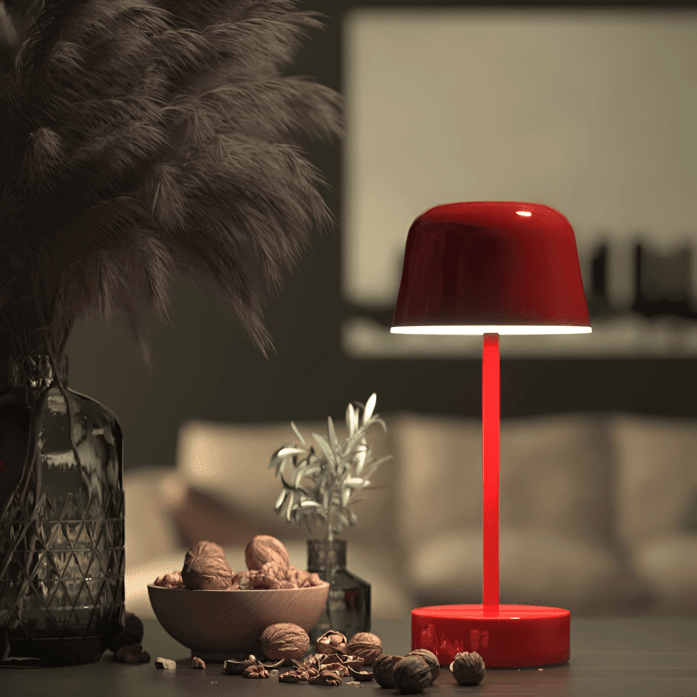 Kabellose Retro LED Tischlampe, dimmbar, USB-ladbar, ideal für Wohnzimmer & Schlafzimmer Beleuchtung.