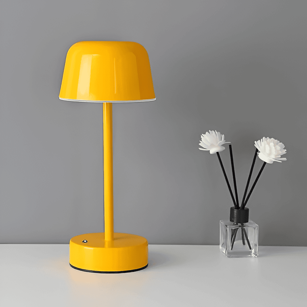 Dekorative Retro LED Tischleuchte, kabellos & dimmbar, USB-ladbar, ein Blickfang im Interieur.
