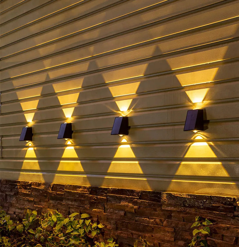 Energiesparende Solar-Wandbeleuchtung: Wetterfeste IP65 LED-Leuchte für Terrasse, Garten & Balkon.