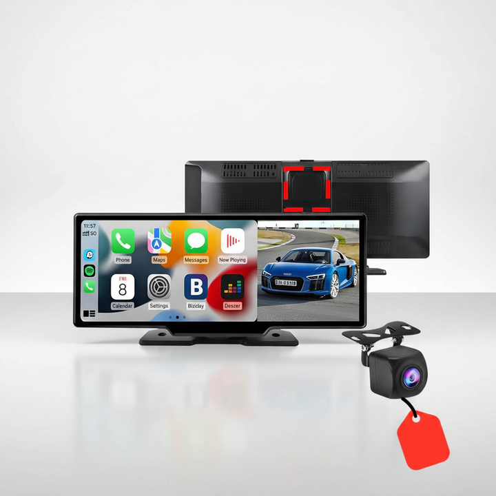Kompakter Kabelloser CarPlay & Android Auto Adapter für ein smartes Fahrerlebnis mit Touchdisplay-Funktionen.