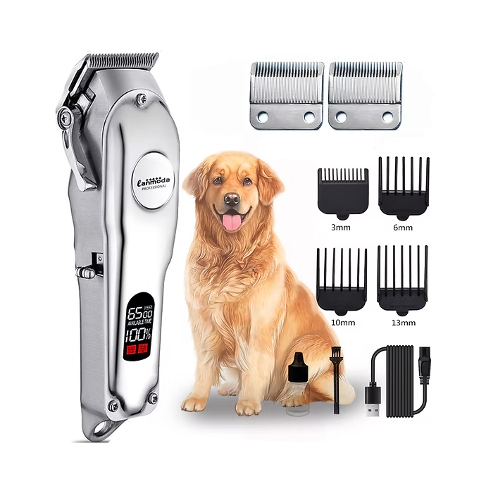 Kabelloser Haartrimmer für Hunde & Katzen, leise und sanft, für einfache Fellpflege zu Hause.