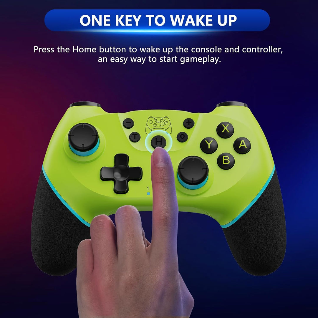 Kabelloser Gaming Controller für Nintendo Switch: Hall-Effekt, Turbo, Vibration & Bewegungssensor.