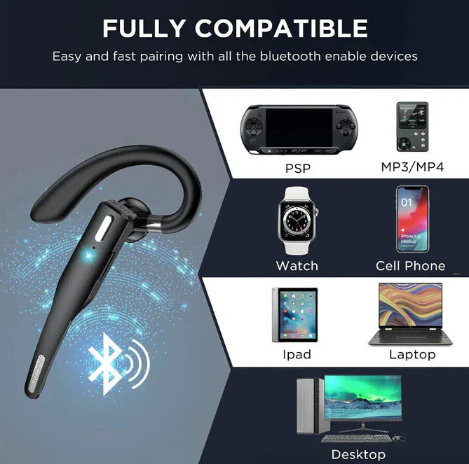 Professionelles kabelloses Bluetooth Headset RoadMic Pro für Business-Kommunikation und Freisprechfunktion.