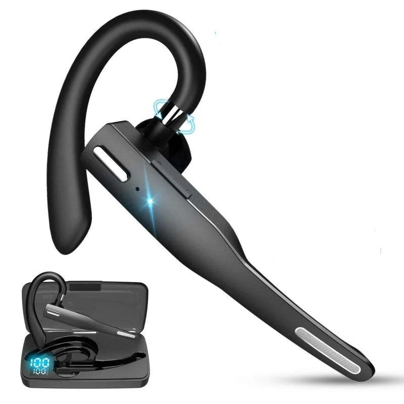 Kabelloses Bluetooth Headset Sandsberg Q4 Winner mit Ohrclip für klare Telefonie & Musik, Geräuschunterdrückung.