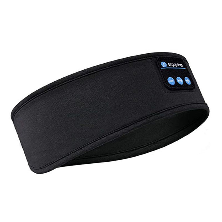 Kabelloses Bluetooth-Stirnband für Schlaf, mit integrierten Kopfhörern. Bequem, atmungsaktiv, ideal als Augenmaske.