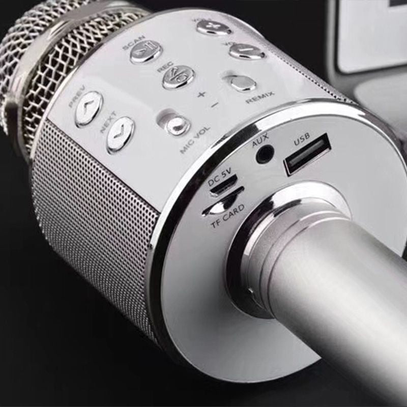 Singen und feiern mit dem kabellosen Karaoke-Mikrofon. Bluetooth-Konnektivität und toller Sound für Musik-Fans.