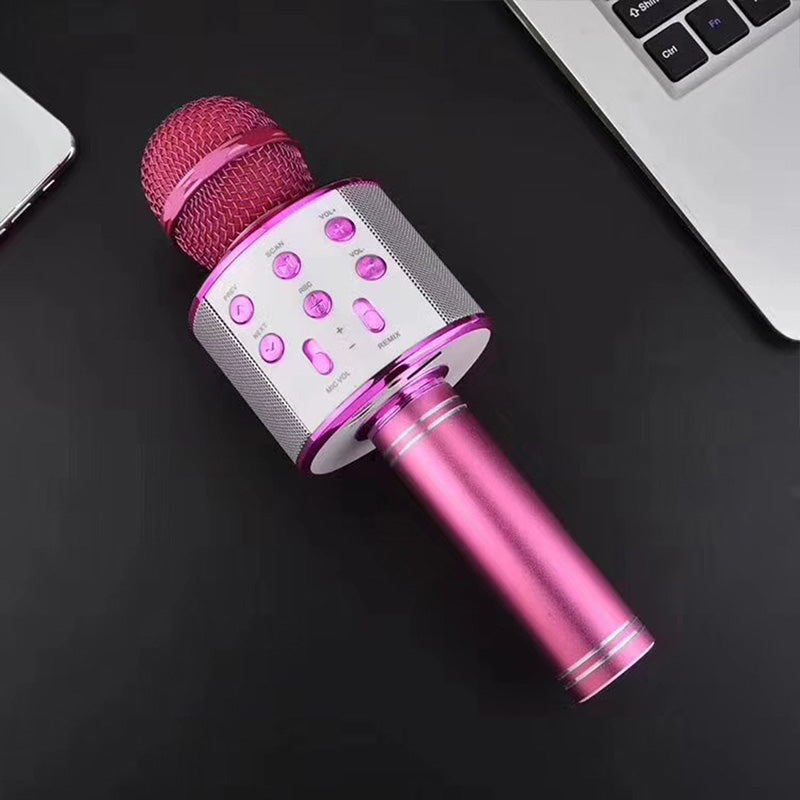 Kompaktes Karaoke-Mikrofon mit Lautsprecher, perfekt für Familienfeiern, Kinderpartys und spontane Gesangs-Sessions.