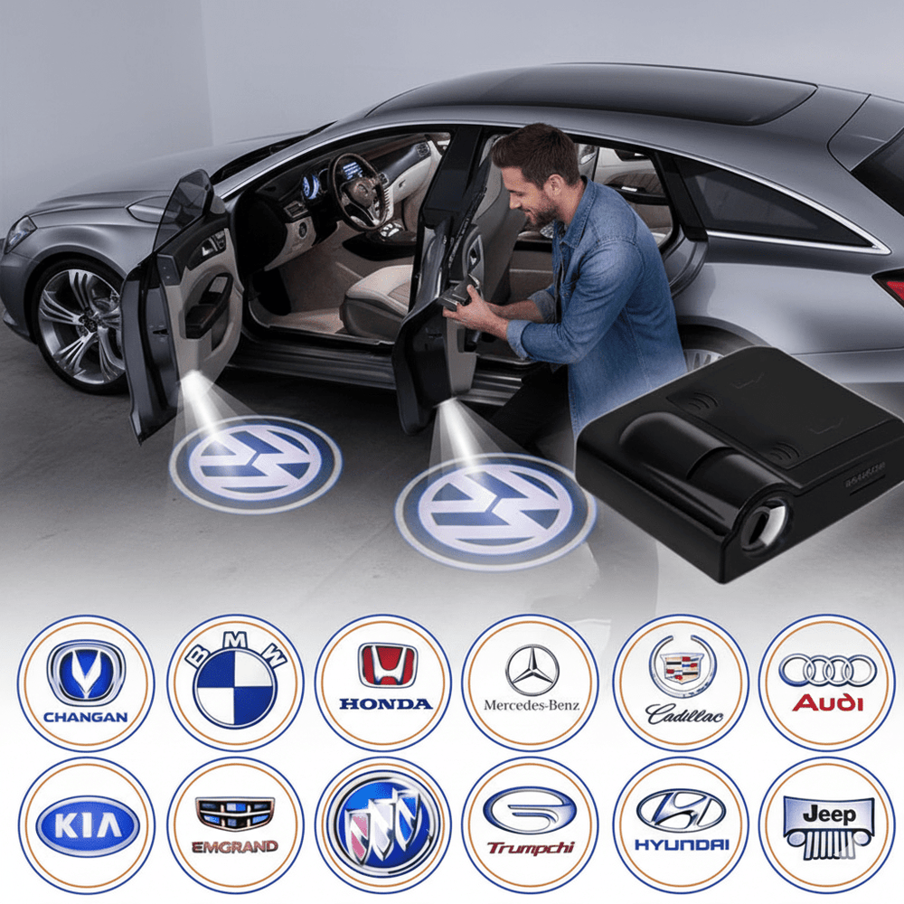 Kabelloses LED Autotürprojektorlicht, Logo-Beleuchtung für Autotüren. Hochwertiges Autozubehör.