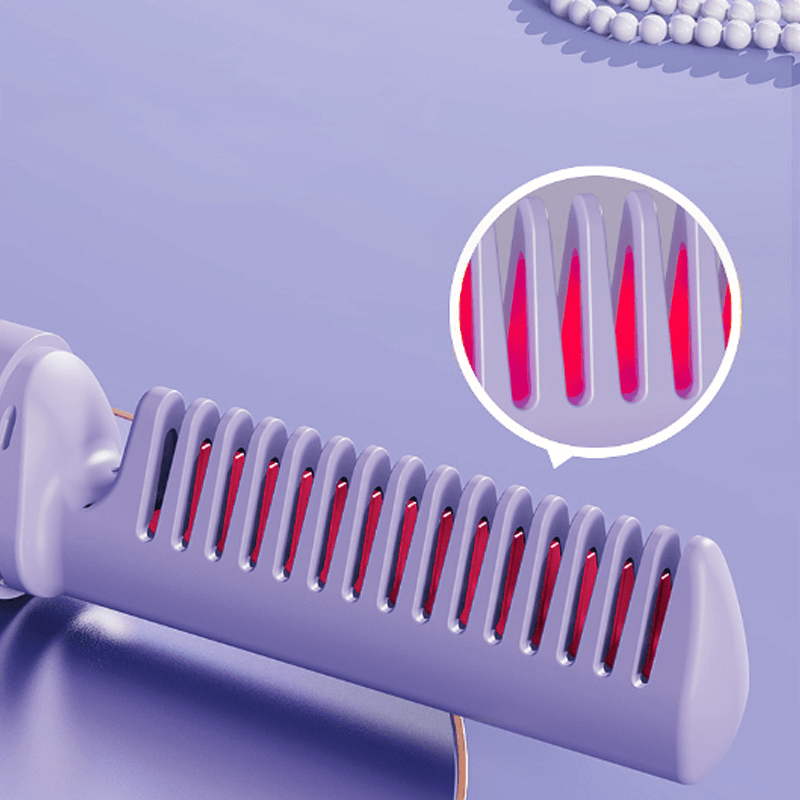 Tragbares, kabelloses Glätteisen & Lockenstab. Ideal für Reisen und schnelles Haarstyling mit Frizz-Kontrolle.