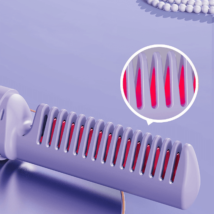 Tragbares, kabelloses Glätteisen & Lockenstab. Ideal für Reisen und schnelles Haarstyling mit Frizz-Kontrolle.