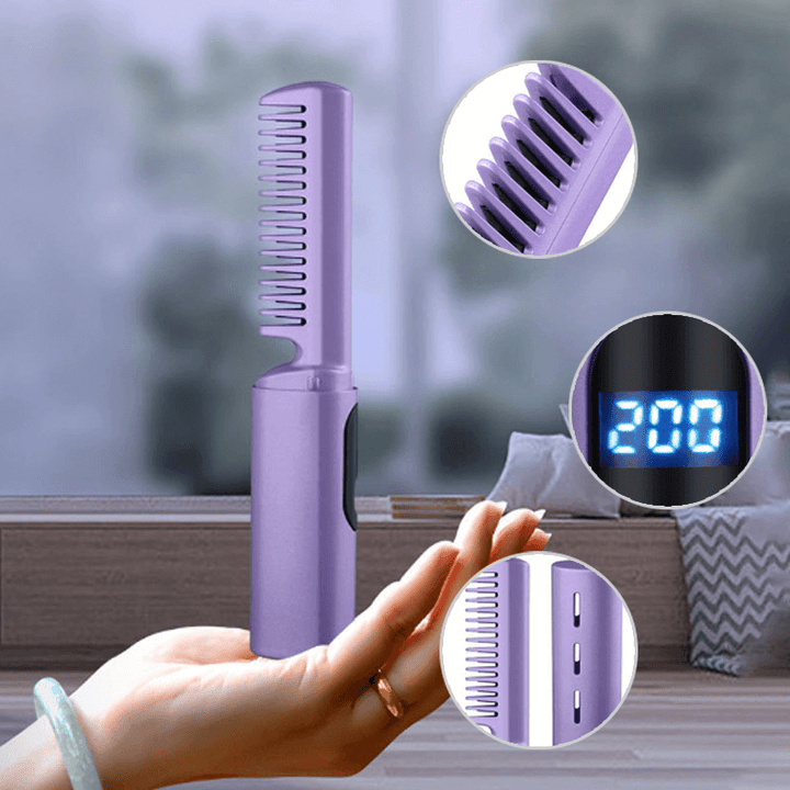 Stylen Sie Ihr Haar perfekt mit diesem kabellosen Glätteisen & Lockenstab. Bietet Frizz-Kontrolle und seidigen Glanz.