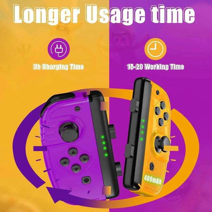 Ergonomisches kabelloses OLED Joycon Gamepad, speziell für Nintendo Switch. Verbesserter Gaming-Komfort.