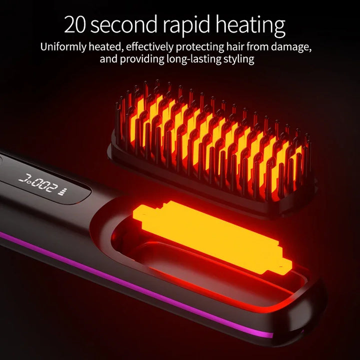 Kompaktes Reise-Haarglätteisen, USB aufladbar, perfekt für unterwegs. Glattes Haar dank Ionen-Technologie.
