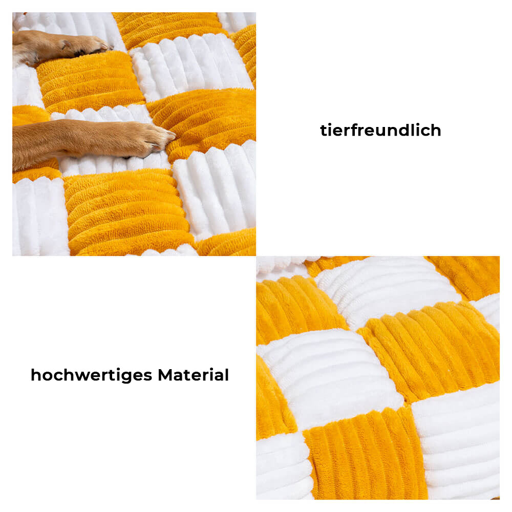Waschbarer Sofabezug mit Karomuster; perfekter Möbelschutz & gemütlicher Liegeplatz für Haustiere.