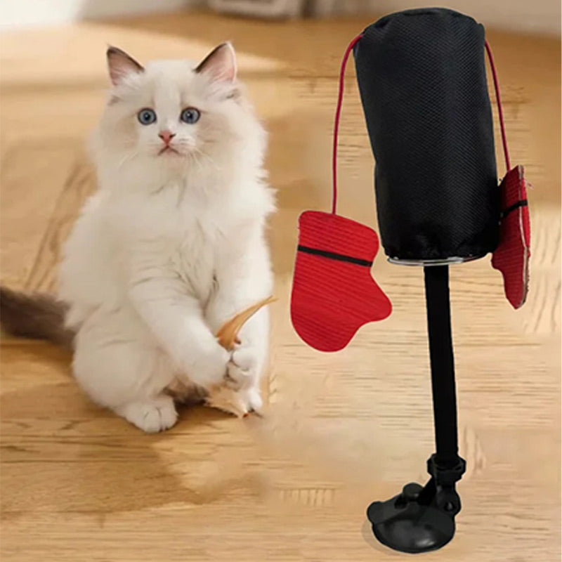 Robuster Katzen Boxsack mit kratzfester Oberfläche; langlebiges interaktives Spielzeug für Katze & Kätzchen.