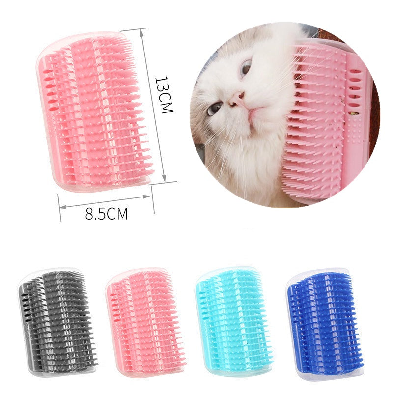 Robuste Katzenbürste zur Wandmontage mit Katzenminze für intensive Fellpflege und angenehme Haustierpflege.