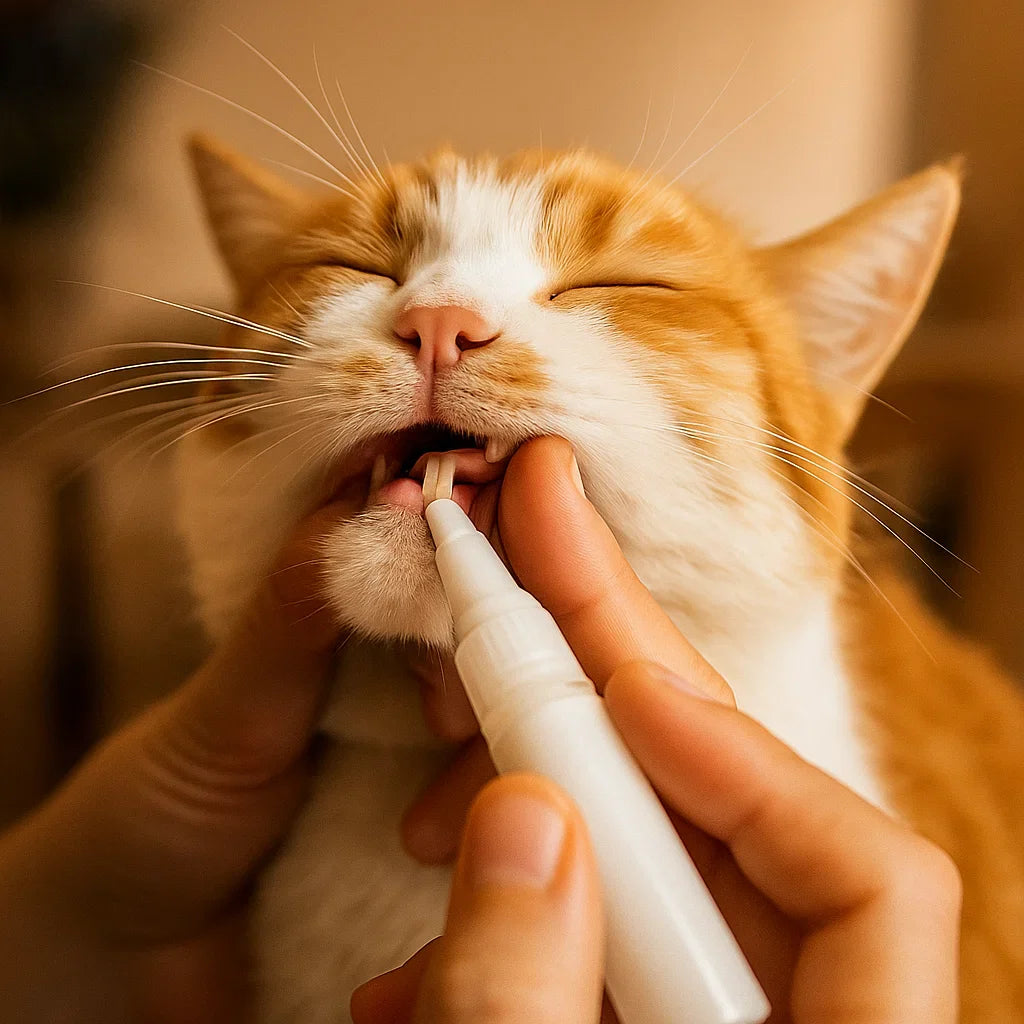 Pflege-Stift für Katzenzähne: Verbessert Mundhygiene, reduziert Plaque & Zahnstein für gesunde Zähne.