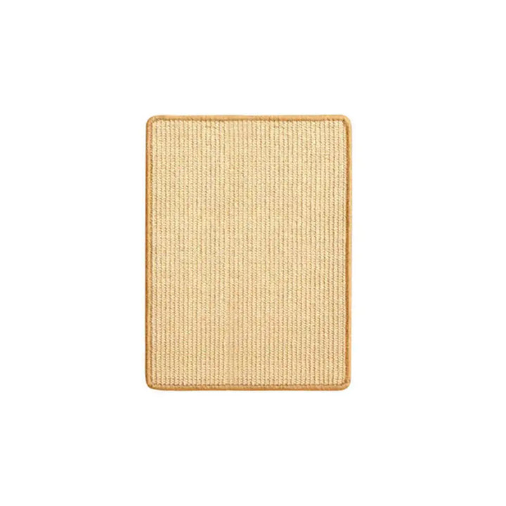 Effektiver Möbelschutz: Graue Kunst-Sisal-Kratzmatte mit einfachem Klett-System.