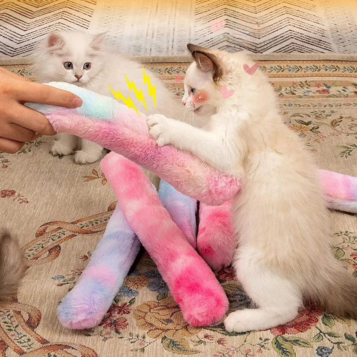 Weiches Katzenminze Spielkissen als Katzenspielzeug. Ideales Plüschtier für entspanntes Spielen & Kratzen.