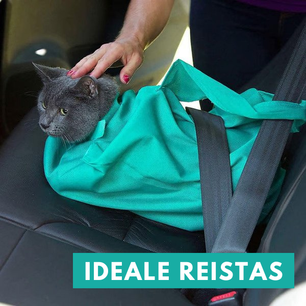 Faltbare Haustiertasche für sicheren Katzentransport. Komfortabler Trager mit Schultergurt für Reisen & Tierarzt.