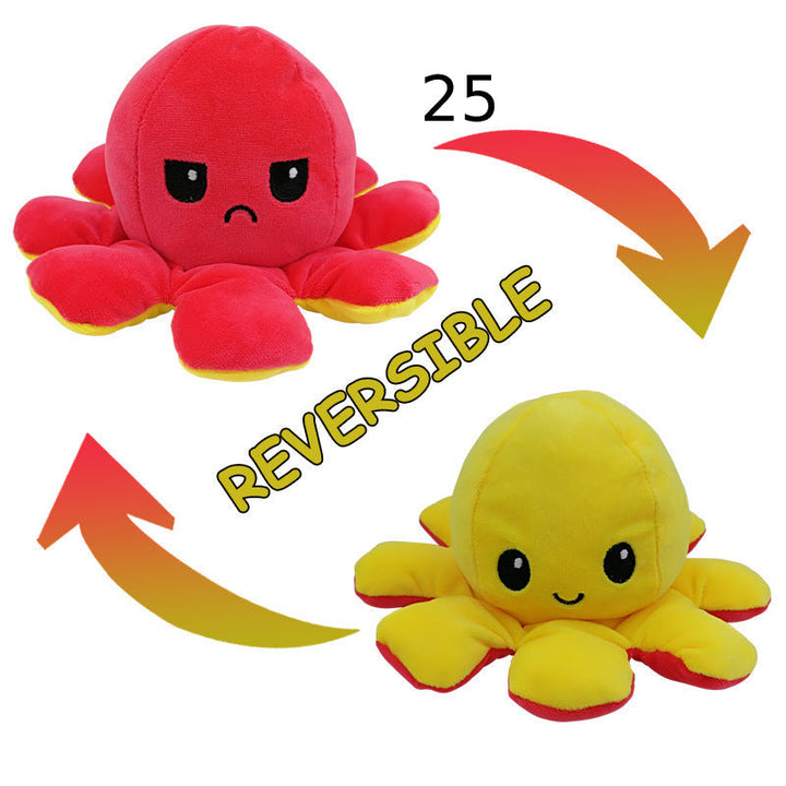 Reversibler Oktopus Plüsch, Fidget Spielzeug, hilft beim Stressabbau.