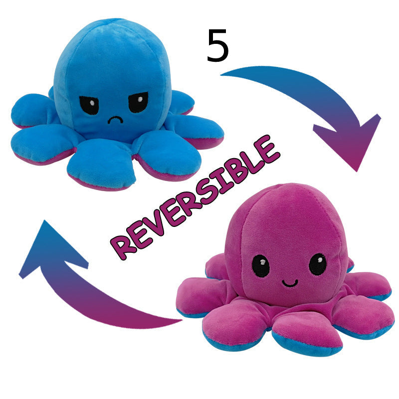 Niedliches Plüschtier Oktopus, wendbar, ein Must-have für jeden Fan.