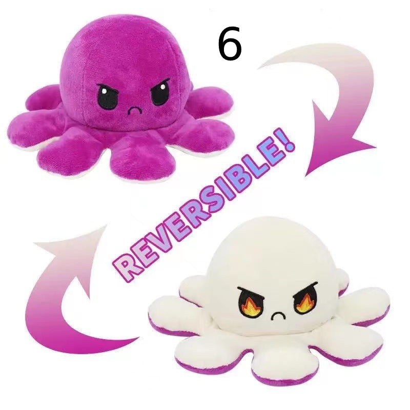 Kawaii Oktopus Plüsch, doppelseitig, Ausdruck deiner Stimmung, entspannend.
