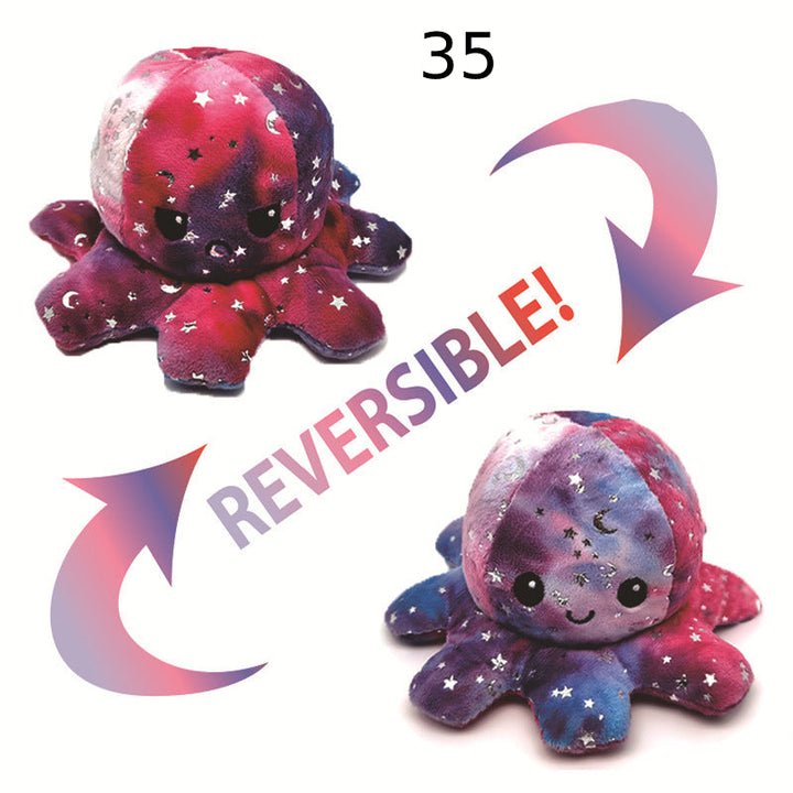 Doppelseitiger Stimmung Oktopus, Plüschtier, für Kinder und Erwachsene.