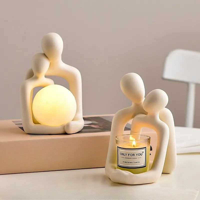 Keramisches Stimmungslicht LunaGlow für Ambientebeleuchtung. Elegante Keramiklampe, ideal als Dekolicht für Wohnzimmer.