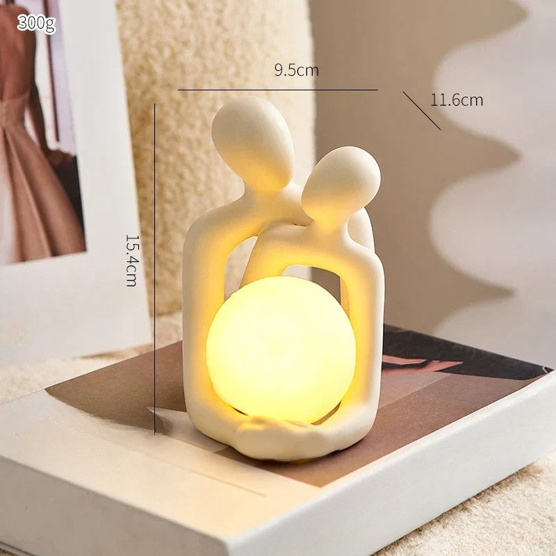Moderne LunaGlow Keramiklampe. Stilvolles Design Stimmungslicht, perfekt als Tischlampe für Inneneinrichtung.