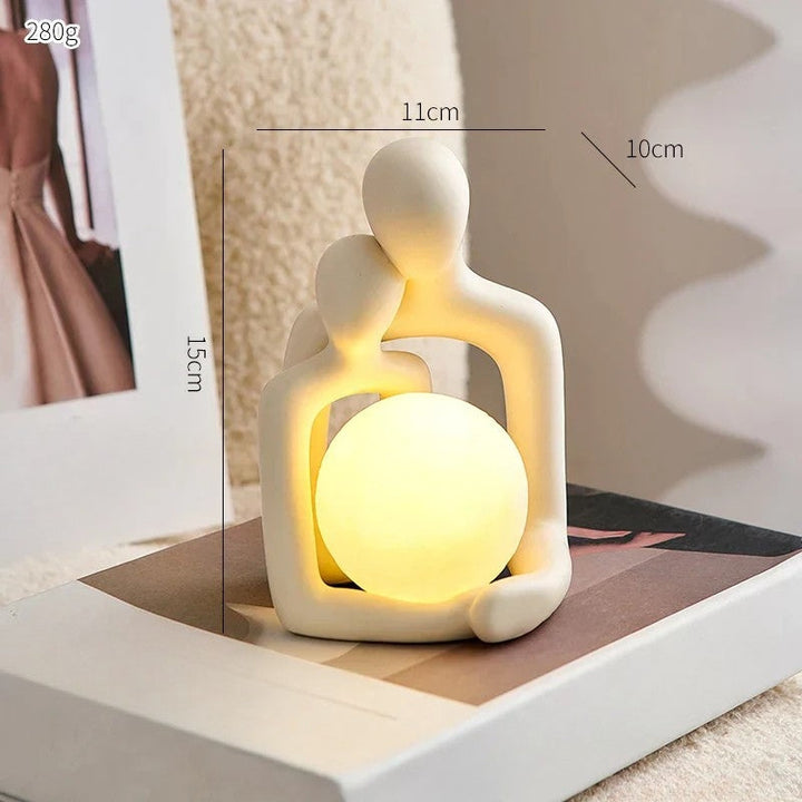 LunaGlow Keramik Stimmungslicht: Perfekte Geschenkidee. Dekoratives Ambientebeleuchtung für Zuhause.