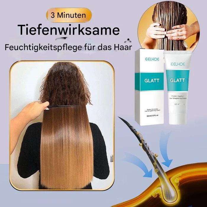 Intensive Keratin Haarkur für langanhaltende Glättung und Geschmeidigkeit, schützt vor Frizz.