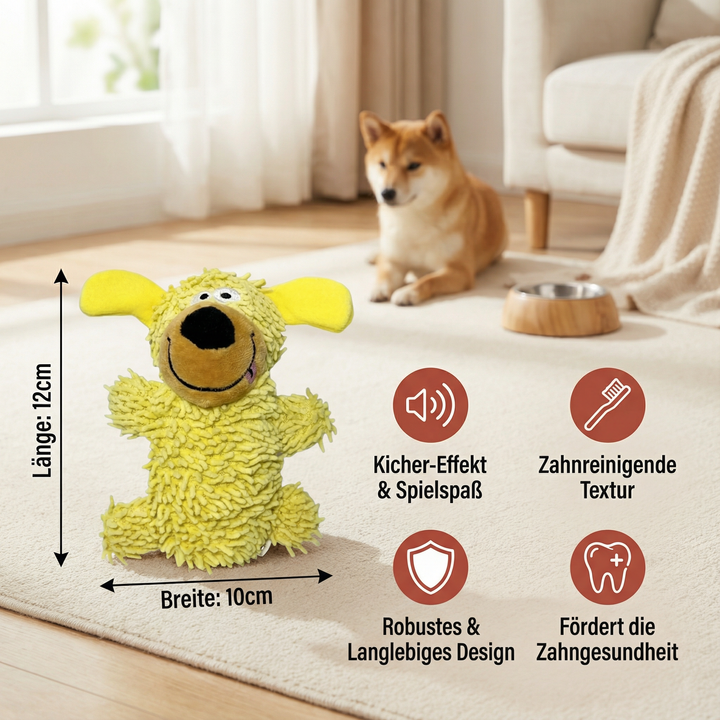 Beissfestes, kicherndes Hundespielzeug für Zahnpflege. Langlebiges Spielzeug bietet Spaß & fördert die Gesundheit Ihres Hundes.