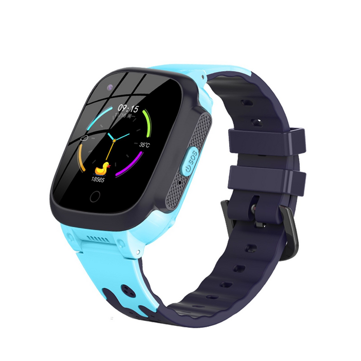 Kinder 4G GPS Smartwatch mit Videoanruf, SOS-Funktion und WLAN-Ortung für sichere Kommunikation der Kinder.