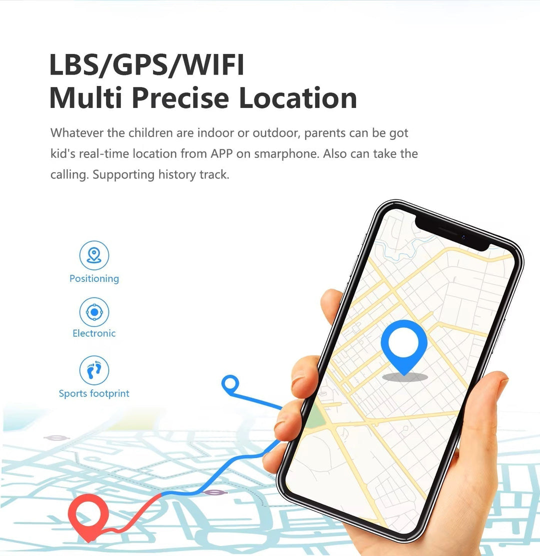 Robuste 4G GPS Smartwatch für Kinder mit Videoanruf, SOS-Funktion für Jungen & Mädchen.