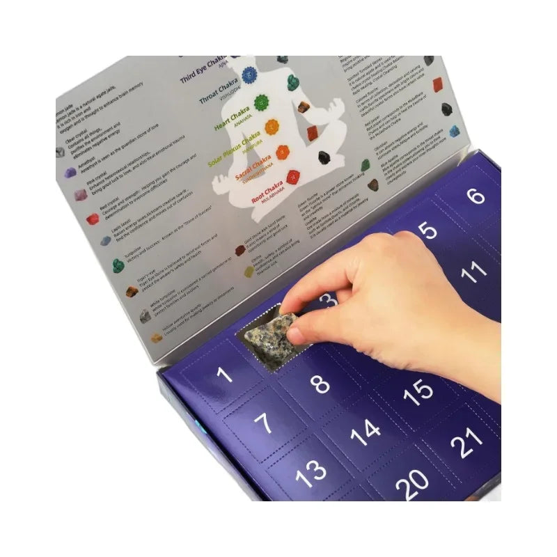 GemSpark Edelstein-Adventskalender für Kinder mit 24 glänzenden Kristallen & Mineralien.
