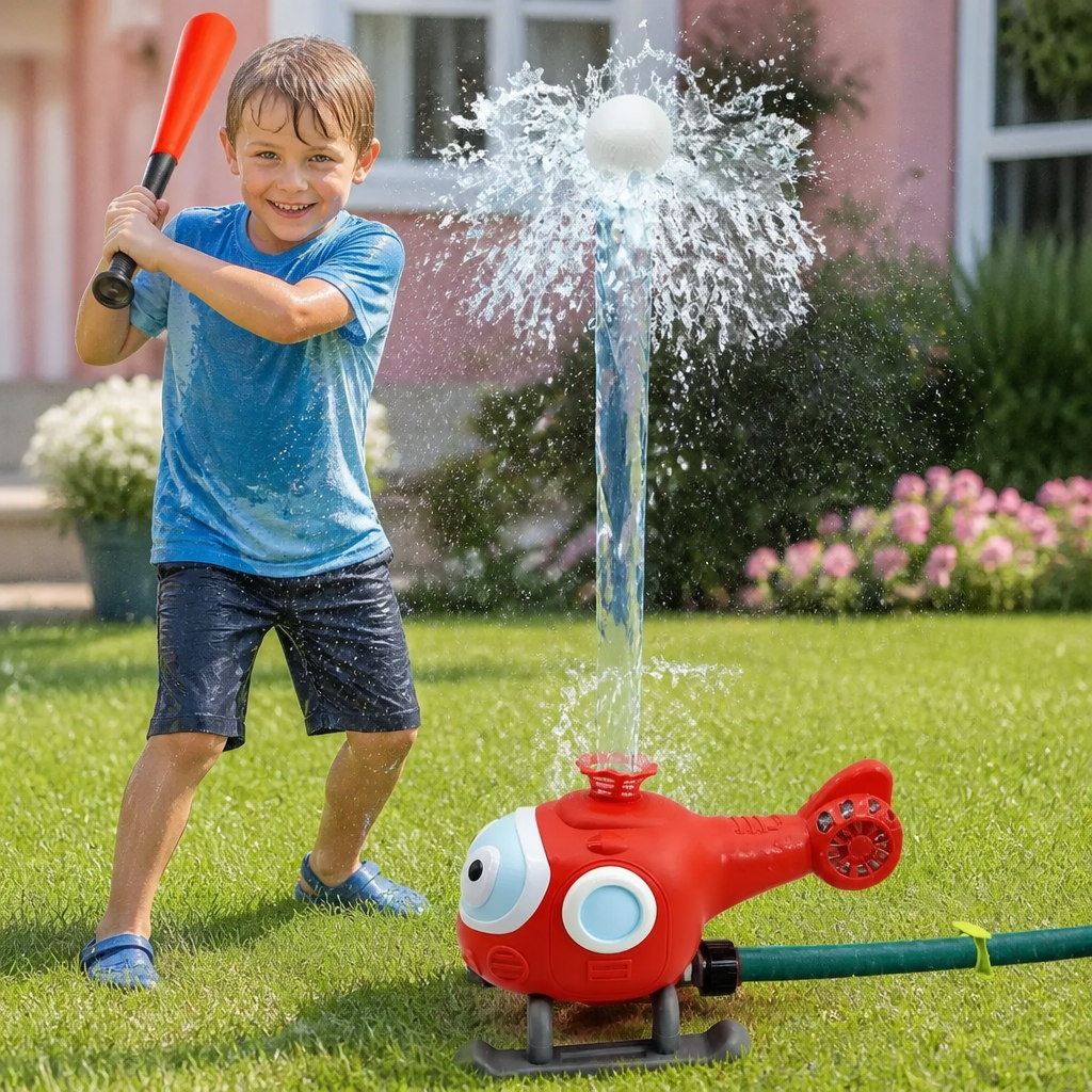 Kinder Baseball Wassersprinkler für erfrischenden Outdoor-Spielspaß. Ideal für Garten & Sommer.