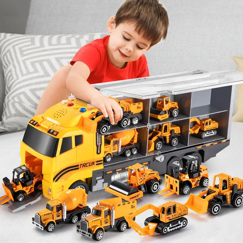 Robustes Kinder Baufahrzeug-Set: Langlebige Spielzeugautos für Baustellen-Rollenspiele & Motorik-Training.
